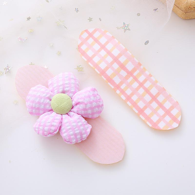 

Летний мультяшный набор заколок для волос с цветочным принтом и наклеек для челки 2025 фиолетовый