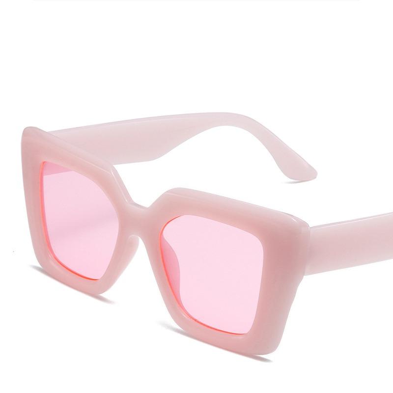 Niepolaryzowane Vintage Damskie Męskie Kwadratowe Duże Oprawki Okulary Przeciwsłoneczne Damskie Markowe Projektanckie Retro Cieniowane Modne Kocie Oko