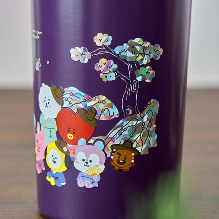BT21 Pahar grafic Premium K Edition din sidef (710 ml / 24 fl. oz.)
