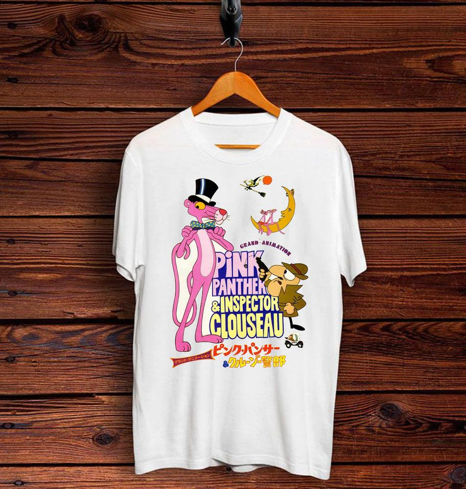 Футболка Розовая Пантера Белая Мужская Унисекс Все Размеры Унисекс Футболка XXXXL