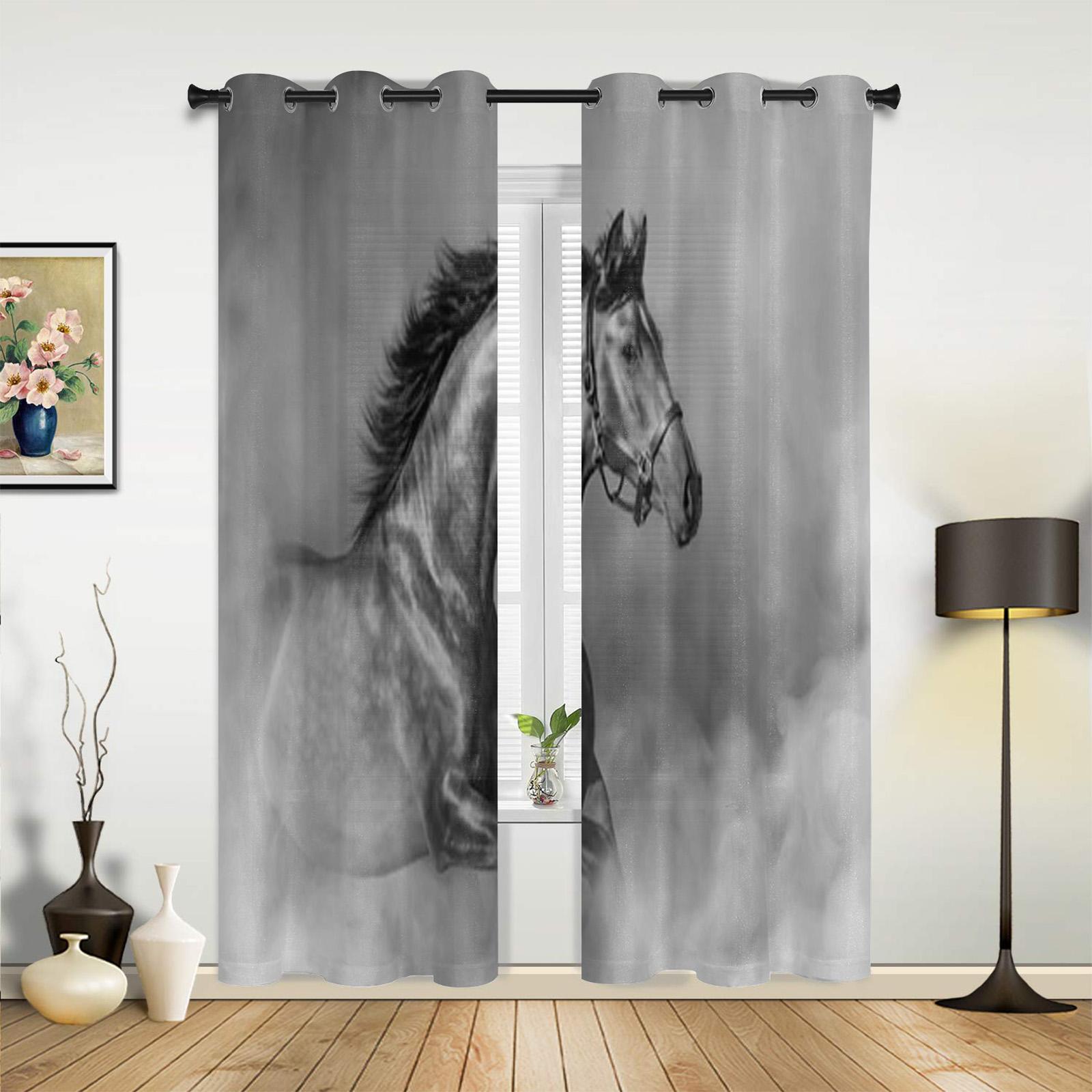 Лошадь в пустыне оконные шторы для гостиной спальни роскошные современные кухонные шторы — фото 4
