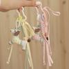 Handmaking Braided Rope Bag Pendant Polyester Fabric Animal Couple Keyring  Jewelry Accessories