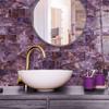 16PCS Marble Pattern Tiles Wall Sticker PET Thickened Foam Wallpaper Kitchen Backsplash Oil-proof Waterproof Art Wall Decals