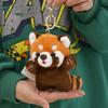 Cute Red Panda Plush Toy Doll Backpack Pendant Raccoon Style Keychain Decoration