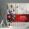 Waterproof Bathroom Shower Curtain Elk Christmas Santa Claus Fairy Snow Night Printed Bath Washable Quick Dry Wrinkle Decoratio