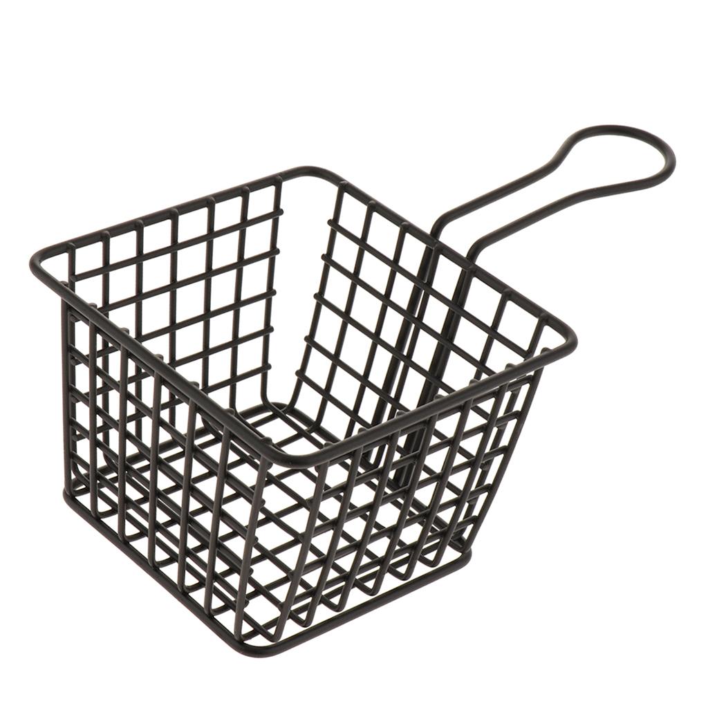 Iron Mesh Colander Strainer Sifter Fry Basket Vegetable