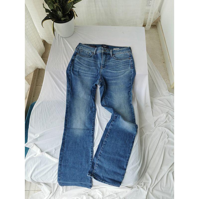 Export USA NY Marilyn Series Autumn Spring & Fall Environmental-Friendly High Elasticity 3D Cutting Elastic Multi-Color Straight-leg Denim