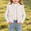 Kids Lace Trim Sleeveless Vest Top with Wide Shoulder for Fall and Winter