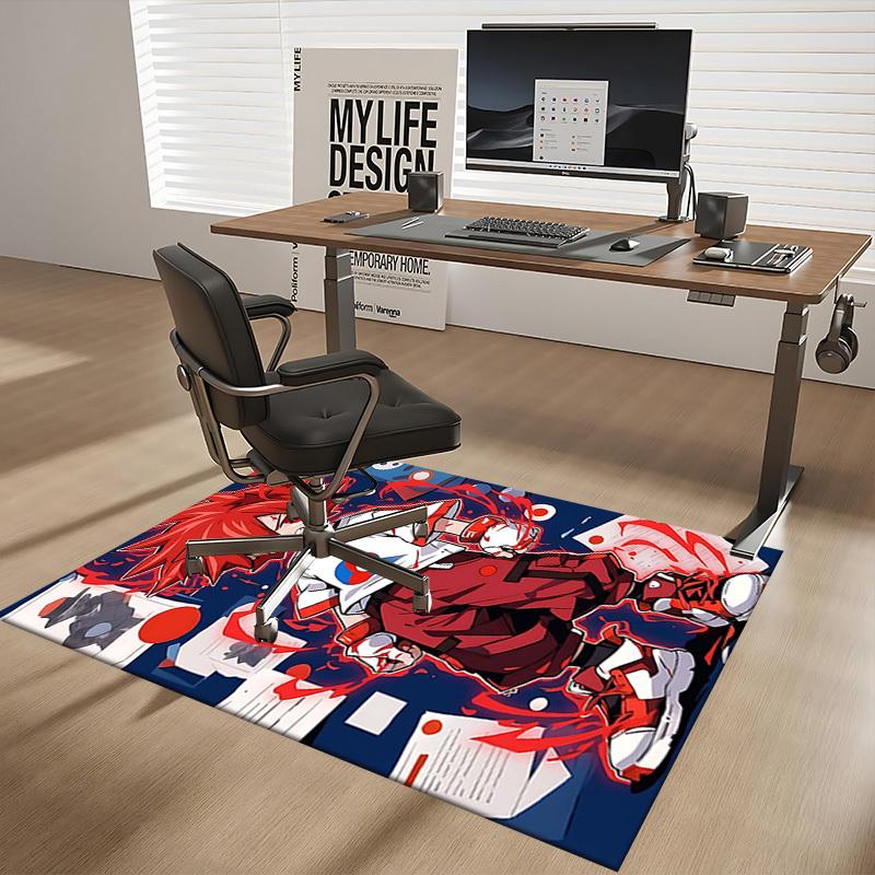 1pc Anime Cartoon Design "Kyuubey" Chair Mat - Seasonal Gift for Office, Home Decor, Living Room, Bedroom, Game Room - Non-Slip Carpet Suitable for Al