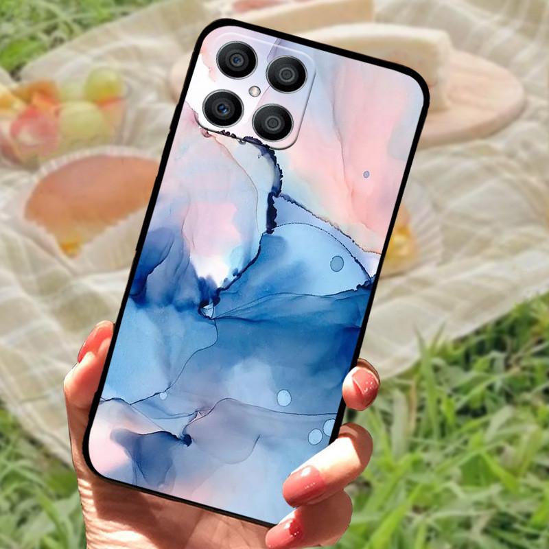For Honor X8 Case Cover Honor X8 5G 2022 Silicone Soft Marble Black Bumper Funda Coque for CHonor X8 X 8 5G 4G Protective Bumper