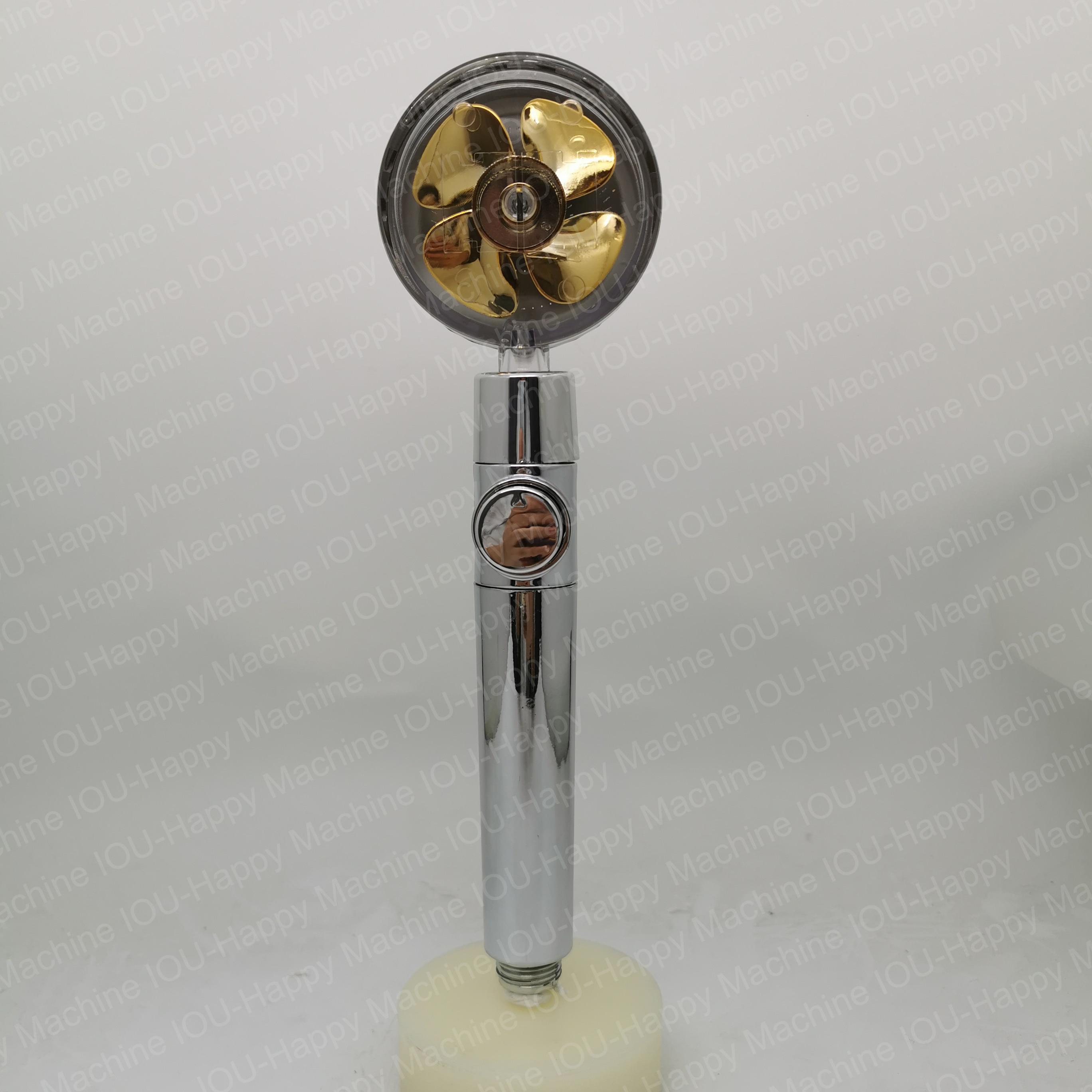 

Насадка для душа, экономия воды, поток, вращающийся на 360 градусов, с небольшим вентилятором, ABS, дождевая насадка высокого давления, аксессуары для ванной комнаты золотой