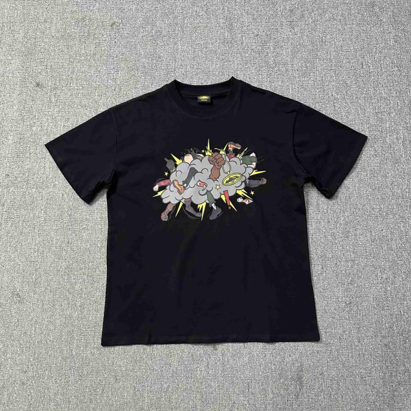 Unisex Übergroßes Baumwoll-Grafik-T-Shirt Lockerer Schnitt Rundhalsausschnitt Kurzarm T-Shirt Herren Damen Freizeit