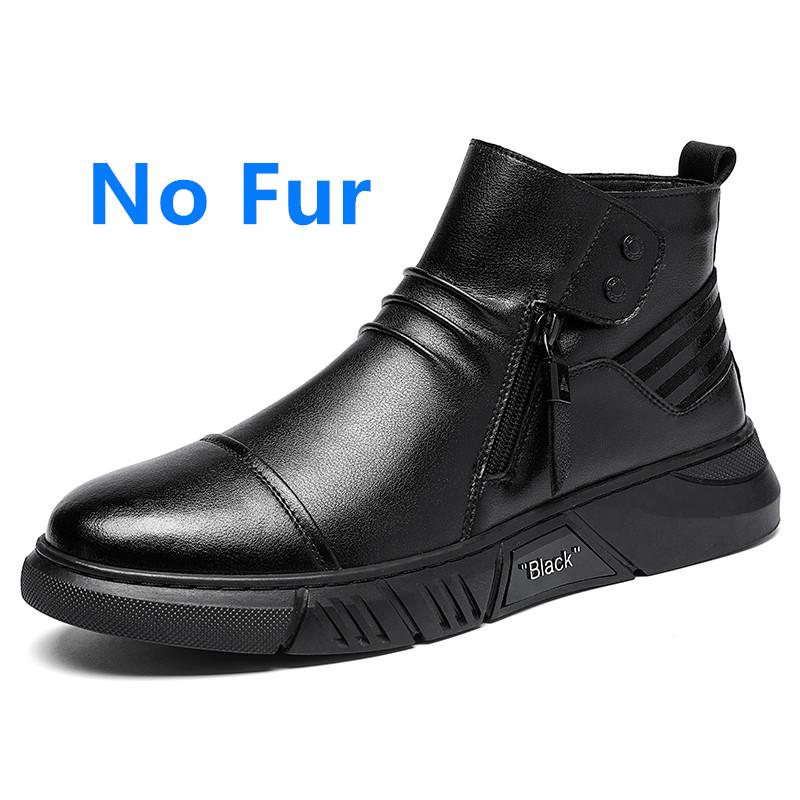 

Теплые зимние ботинки мужские кожаные туфли модные ботинки челси плюшевые зимние ботинки повседневные деловые с острым носком черные модные мужские туфли 38