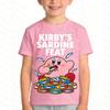 Kids Kirby T-Shirt Cute Sardine Feat Casual Short Sleeve Breathable Tops Fashion Cartoon Game Tees for Boys Girls T-shirt
