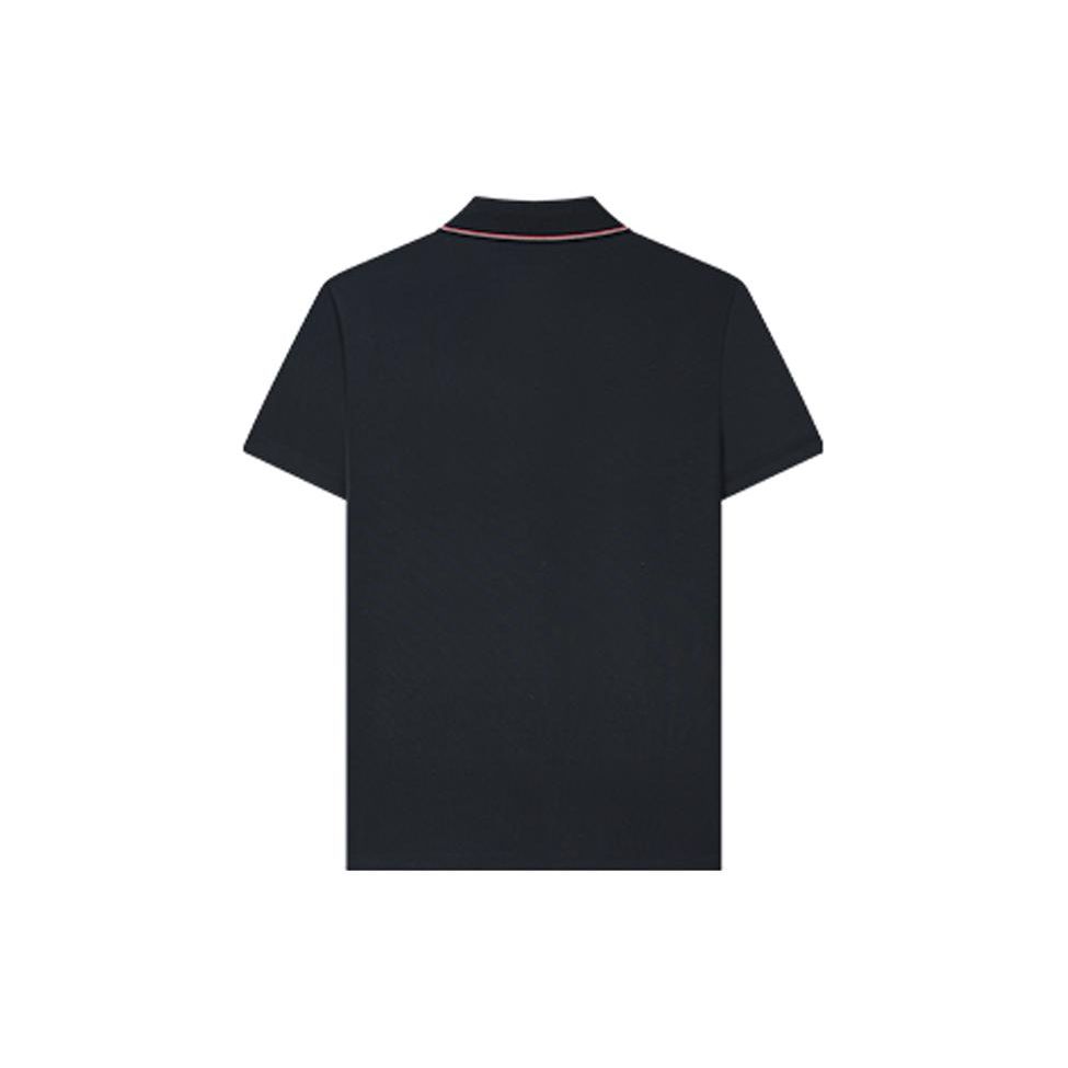 Fila Fitted Casual Polo Shirt With Solid Color Logo Embroidery Women Tops Legendary-Blue F11W321101FNV