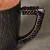 Reine Kupferfarbene Moscow Mule Kaffeetasse Baumstruktur Exquisit Vintage Verdickend Langlebig Wasser 450ml Becher Geflochtener Griff Teetasse
