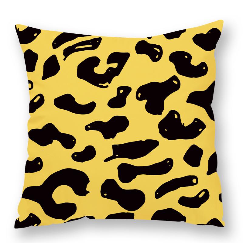 Fashionable Animal Spots Elements Cow Print Leopard Print Pillow Zebra Print Pillow Case Plush Sofa Car Waist
