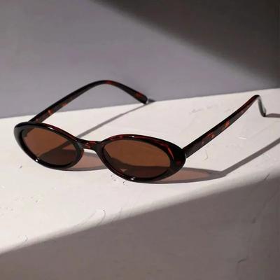 Sexy Small Oval Women'S Sunglasses New Fashion Leopard Brown Hot Sun Glasses Female Retro Colorful Shade Eyeglass