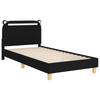 Kids Bed Frame with Headboard Black 90 x 190 cm Fabric