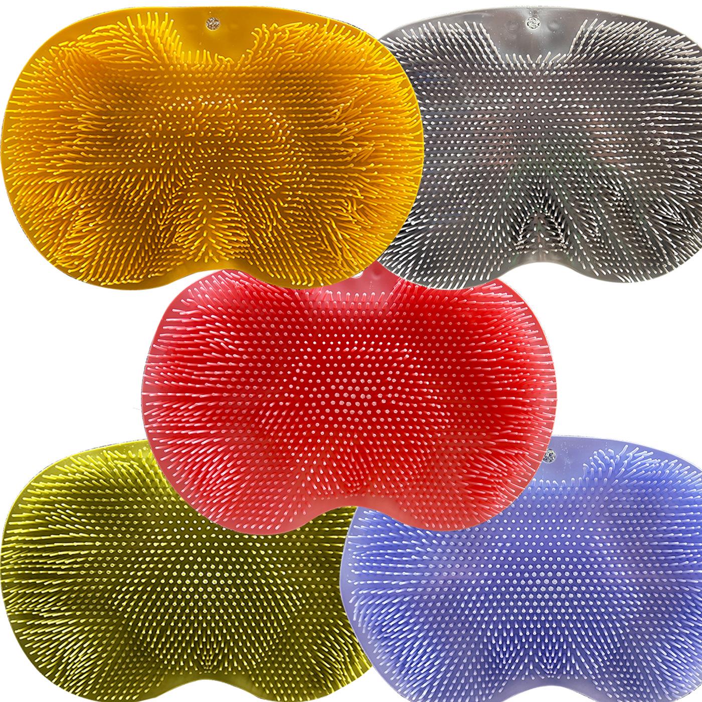 

Многофункциональный нескользящий коврик для ног в душе с массажной щеткой и присосками