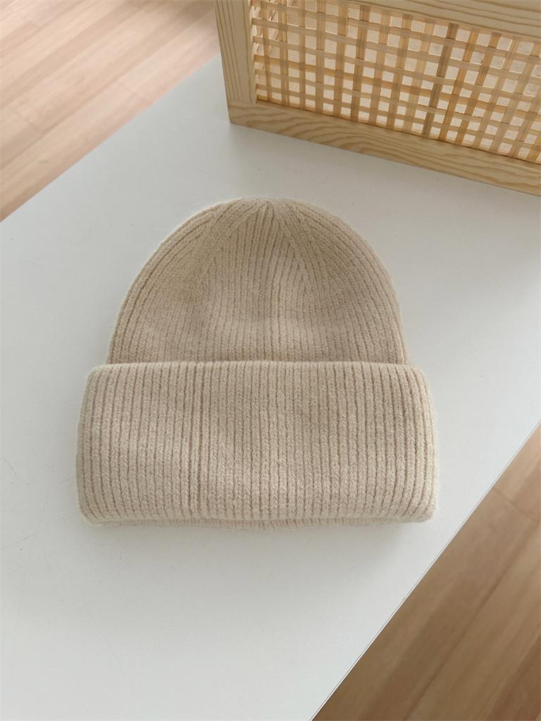 1pc Warm Knit Beanie for Men Women,Slouchy Beanie Hats Winter Knit Cap Soft Ski Hat Unisex,Thick Fisherman Cuff Plain Skull Caps