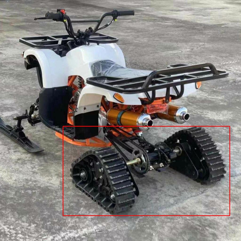 Bymaocar 23.62in Go-Kart & ATV Rear Axle Assembly with Anti-Slip Track Wheels, Triangular Structure for For Off-Road Adventures