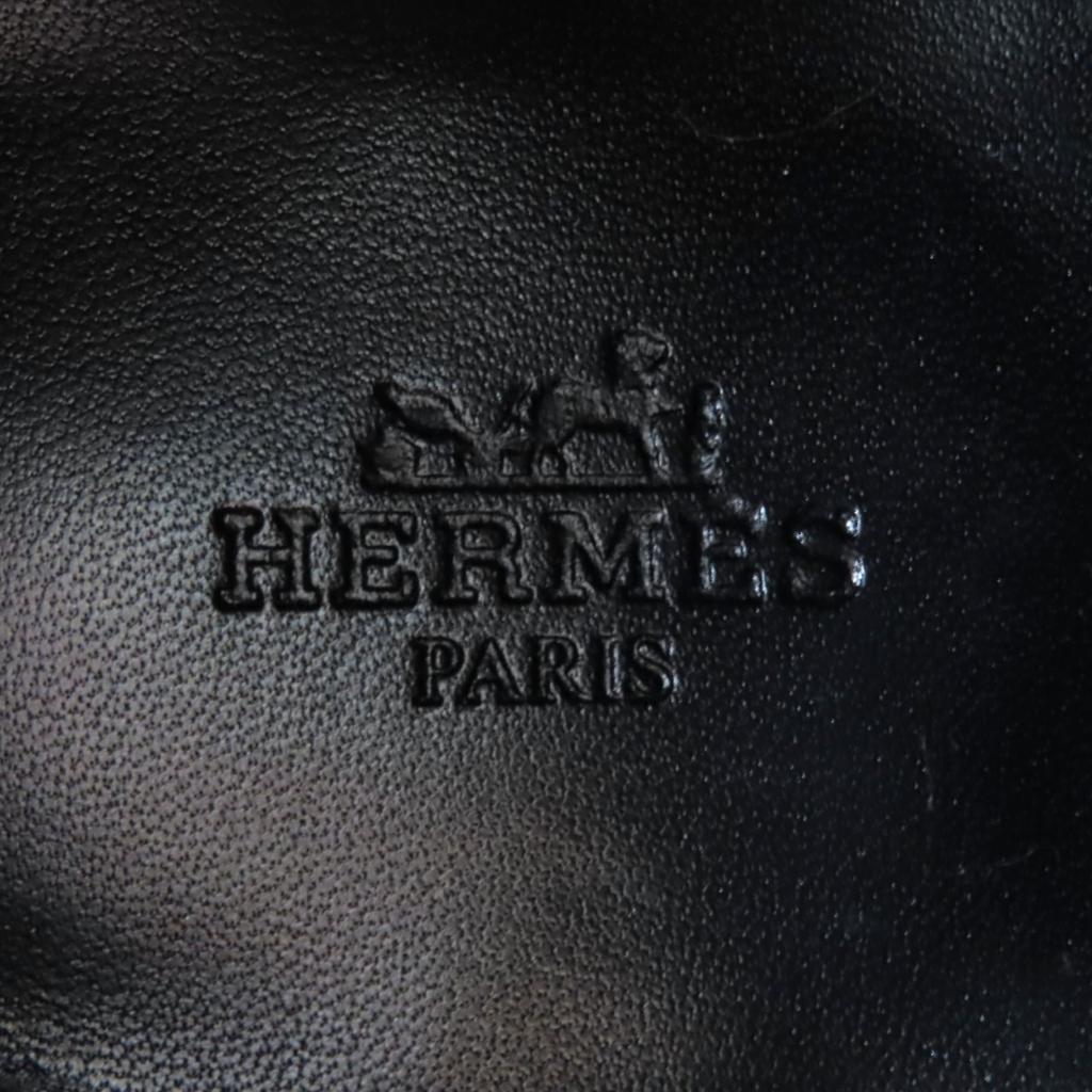 Hermes Short Boots Neo Kelly Buckle Black Leather Women 37 Used