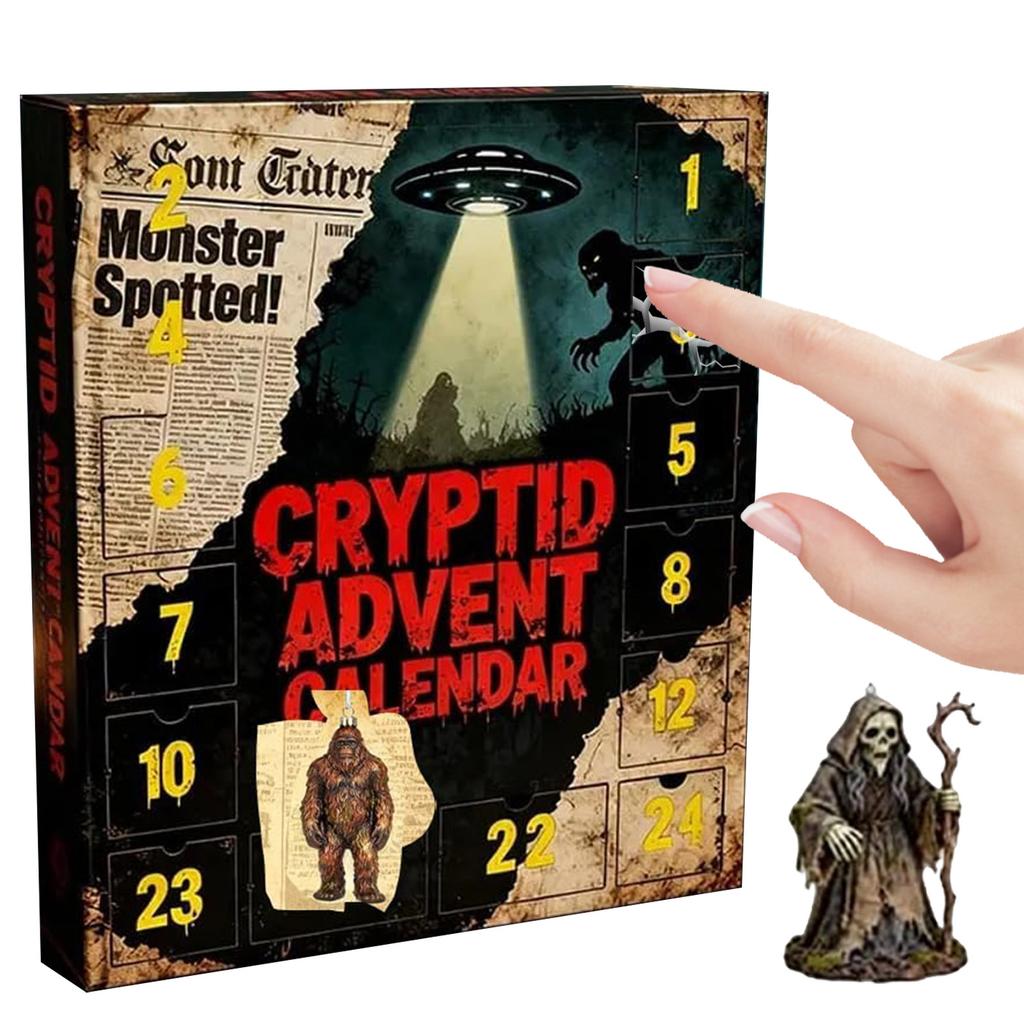 Mysteries Of Unknown Cryptid Advent Calendar Mythical Creature Ornaments Acrylic Paranormal Collectible Pendant for Home Decor