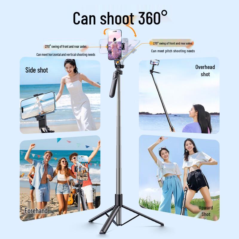 Extendable Selfie Stick Tripod with Bluetooth Remote