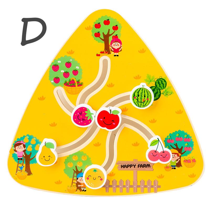 

Доски-лабиринт Монтессори, деревянные игрушки, животные, фрукты, цифровая форма, слайд-пазлы, соответствующие игры, обучающие игрушки для детей