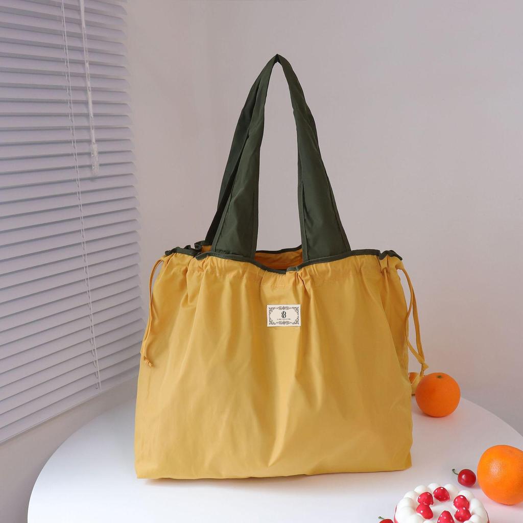 Eco-Friendly Foldable Single Shoulder Tote Bag - Portable, Large Capacity Grocery Bag