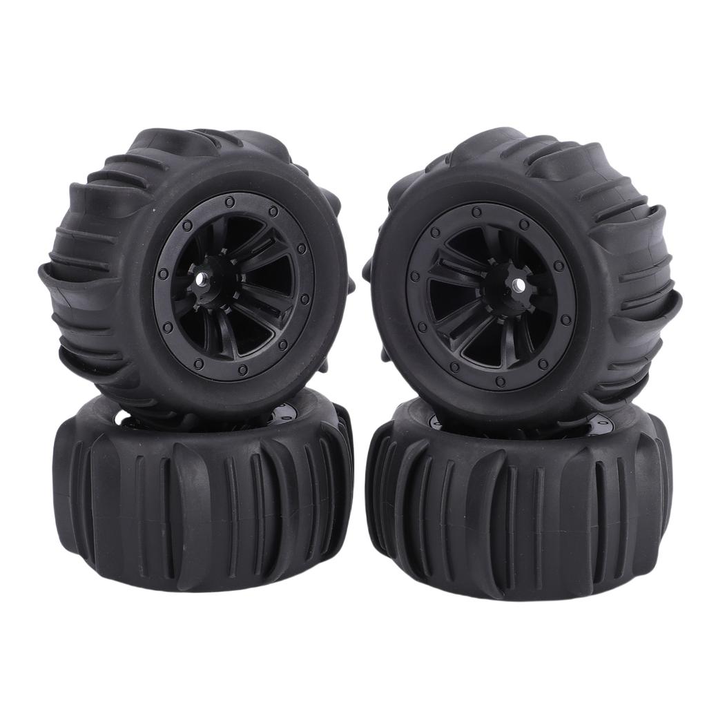  RC Car Tires, 4PCS Rubber Tire Set Crawler Wheel Tire Compatible with 1Celsius14 1Celsius16 Scale RC Cars Replacement for   MJX HBX  