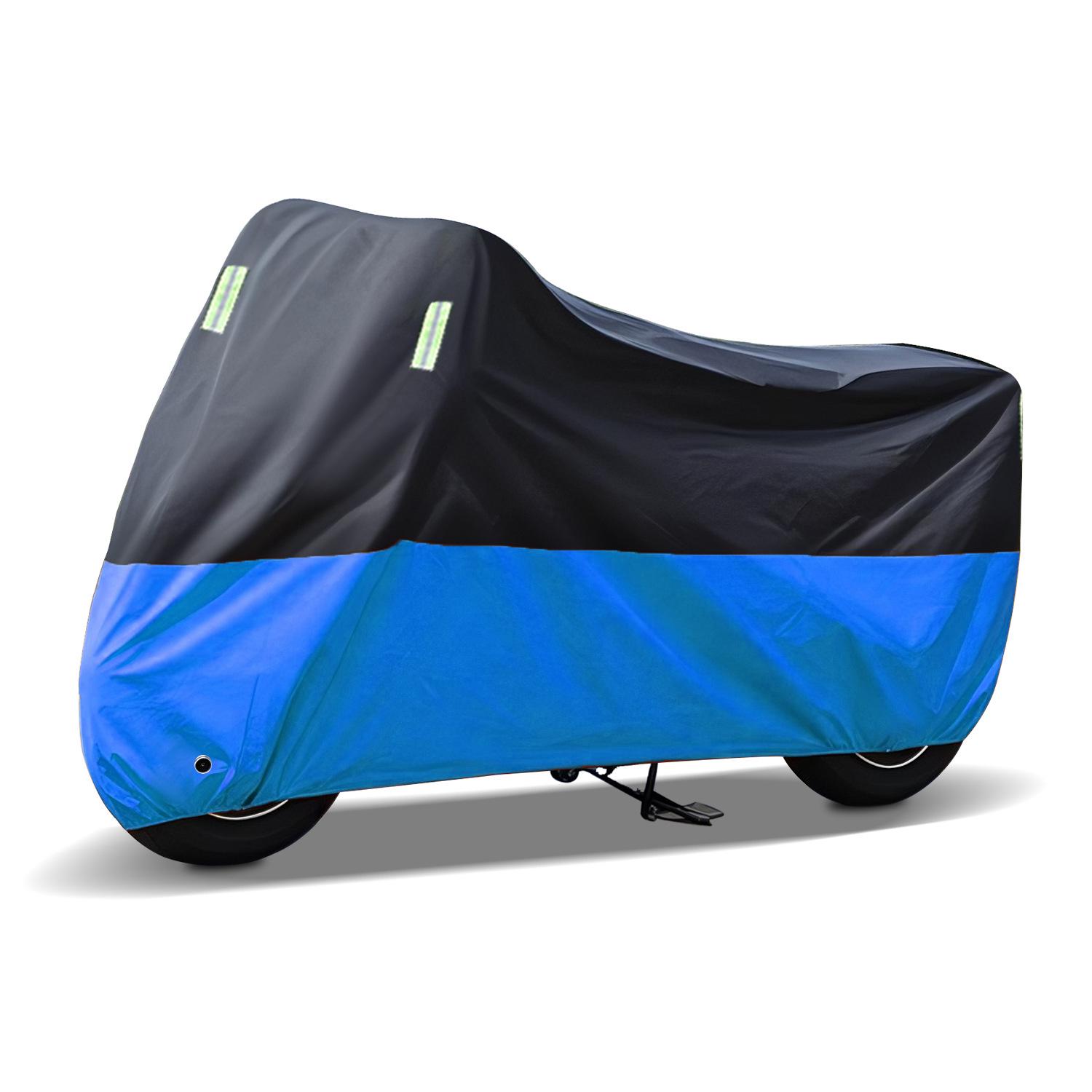 Rainproof 210D Oxford Motorcycle Cover - Waterproof, Dustproof, Sunproof Fleece Waterproof-M