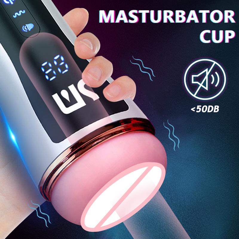 Male Masturbator Vibrator Automatic Masturbation Cup Blowjob Pussy Masturbation Device Male Adult Sex Toy 10 Speed Sex Machine