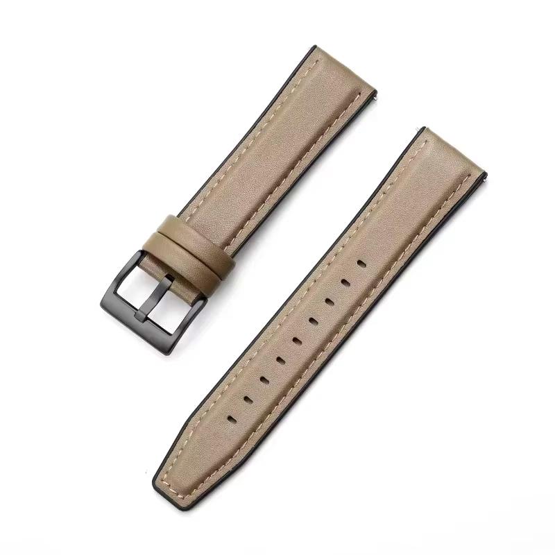 Cinturino in Pelle e Silicone da 22mm per Huawei Watch 5 GT6/5 Pro GT6/5/4/3 46mm Braccialetto Universale per Huawei GT6 Pro/GT 6 Cinturino per Orologio