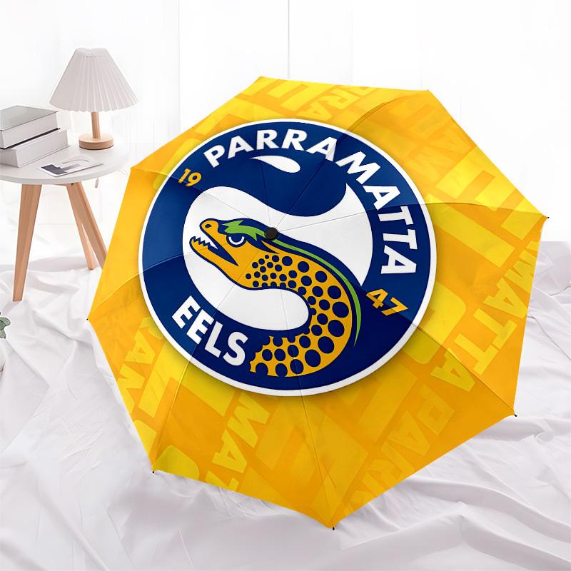 Parramatta Eels, Logo Automatic Opening and Closing, 8 rib Structure Portable Umbrella, Suitable for Men and Women in All Seasons  Perfect G