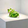 Pot de fleurs Grenouille Fantaisiste Pot de fleurs Mignon avec Ornement de Fleur pour Amateurs de Plantes, Bureau,