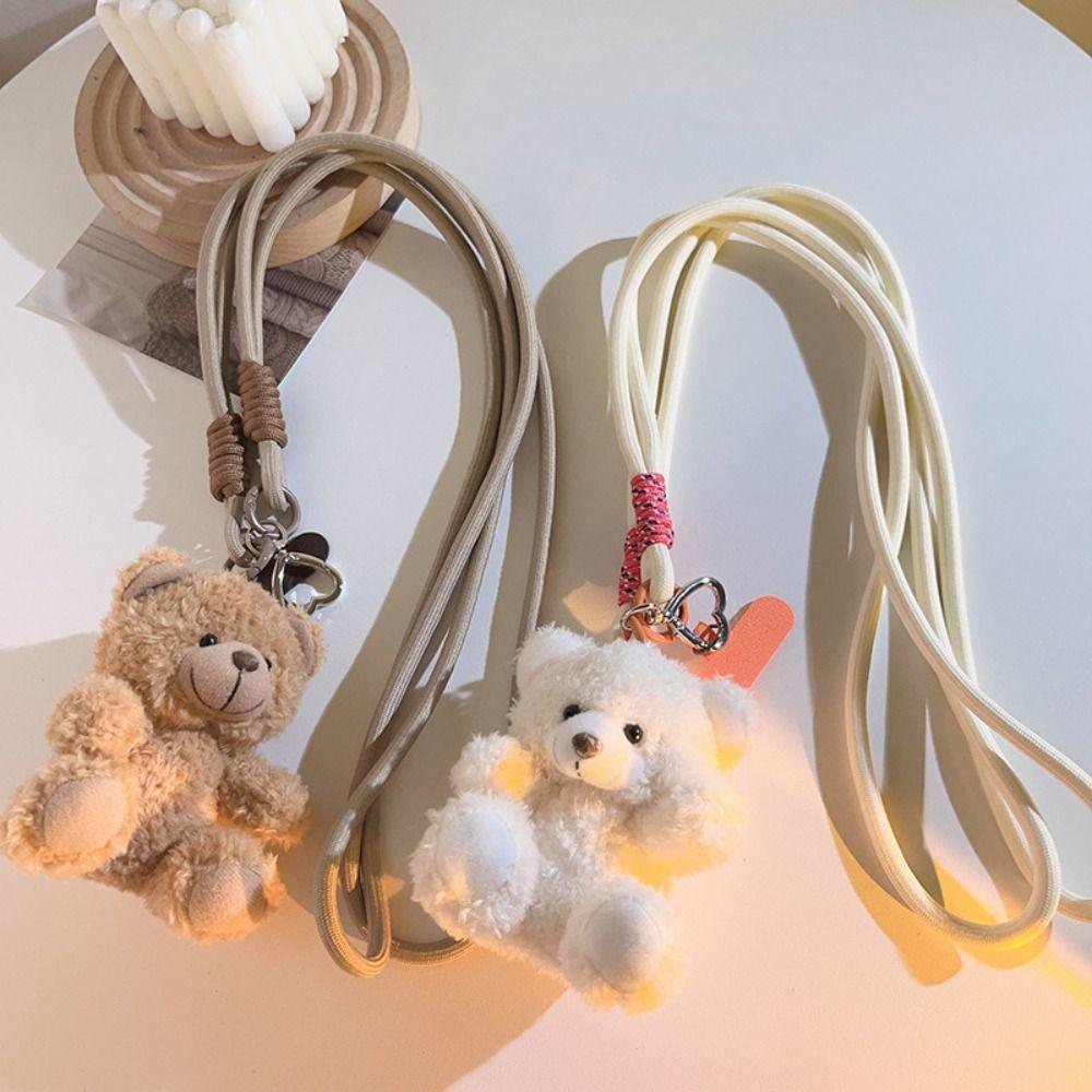 Plastik Bär Plüschpuppe Schlüsselanhänger Umhängeband für Handy Handyzubehör