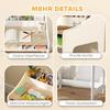 Kids Desk and Chair Set, Children Study Table with Storage and Shelves for Study Room, Gift for 3-8 Years, Natural