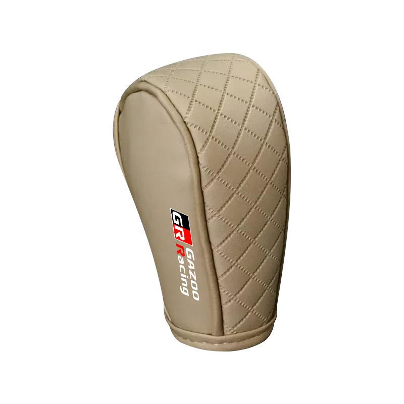 

Кожаный Нескользящий Износостойкий Чехол на Ручку Переключения Передач Автомобиля Автостайлинг для Toyota Rav4 Auris Yaris Camry Crown Prado Supra Corolla beige-GR