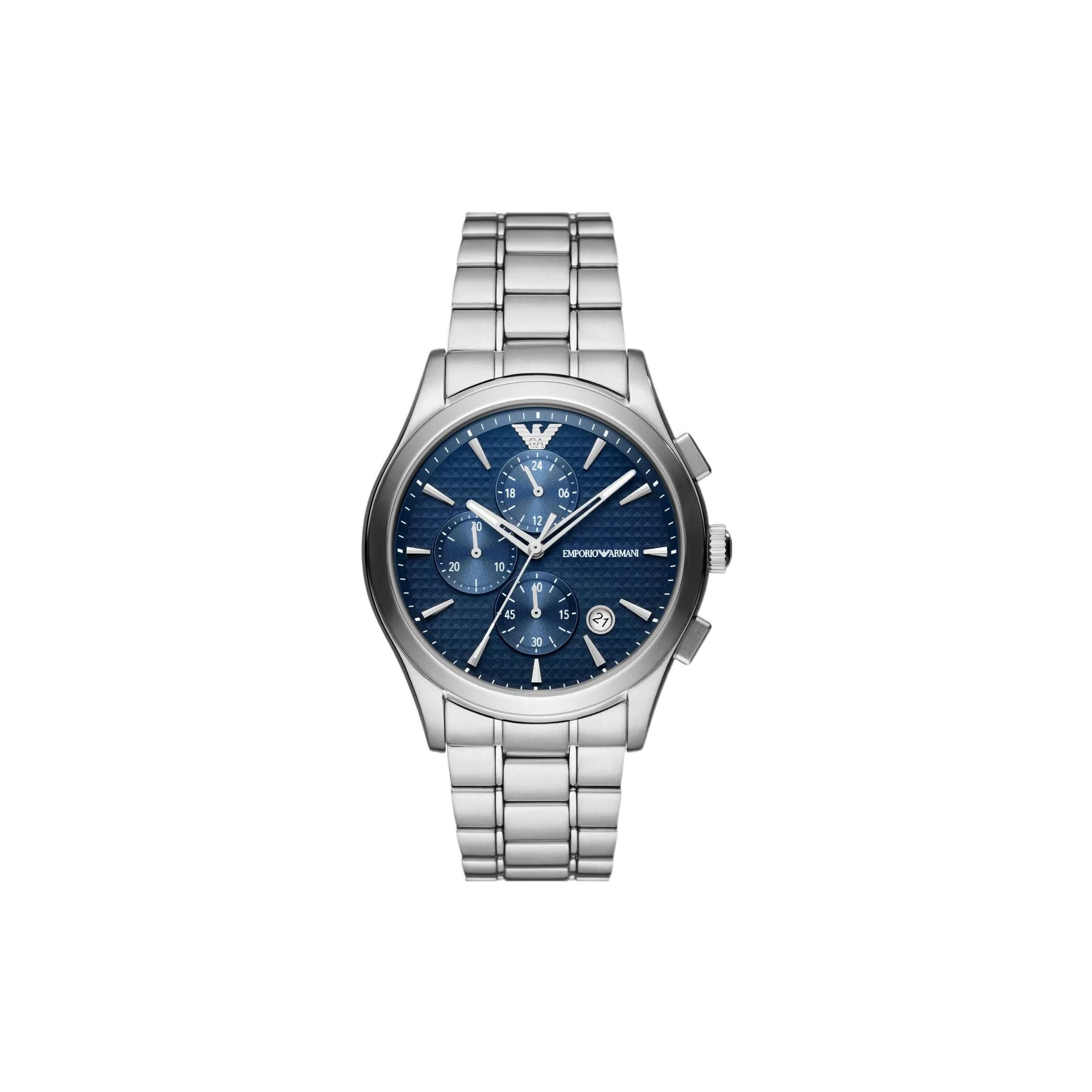 

Emporio Armani Quartz Watch Stainless Steel Band 42Mm Blue Dial 50M Water Resistant Men watches AR11528 Regular Box