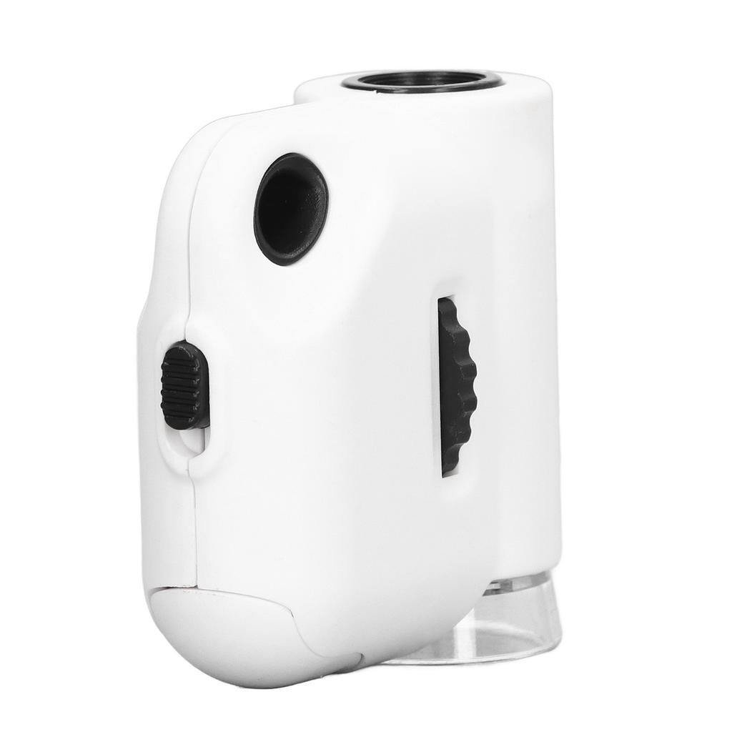Mini Microscope 55X Magnification Pocket Size HD Acrylic Optical Lens Magnifier with LED Light