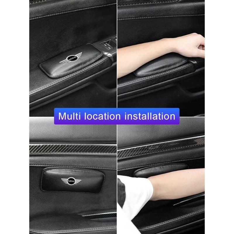 Leather Knee Pad Car Interior Pillow Comfortable Elastic Protection Cushion For MINI Cooper Fridge One S F56 R57 R58 R60 JCW Countryman Clubman