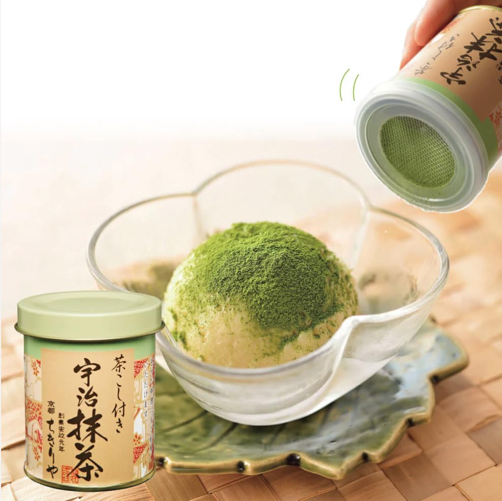 Chikiriya Matcha Powder with Tea Strainer for Confectionery Matcha Powder Sweets 30g x 2 Always fun to easy to enjoy authentic for making sweets and