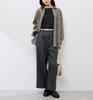 ROPE PICNIC Tweed Wide Charcoal Size S Three-Tone Pants/Set-Up Compatible, (06),