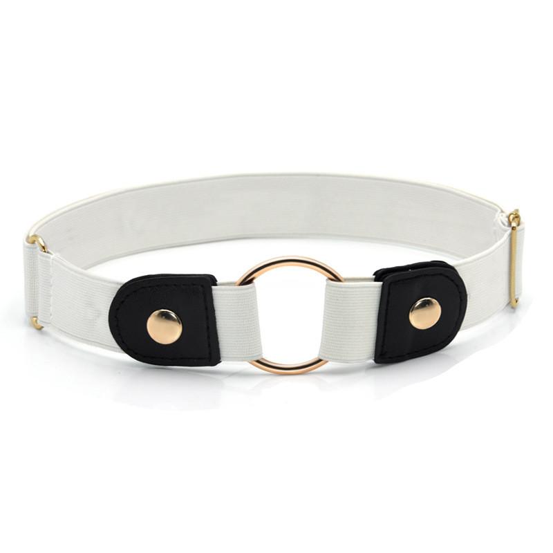 Fashionable Elastic Waist Belt For Women And Men With Metal Buckle For Casual And Office Wear
