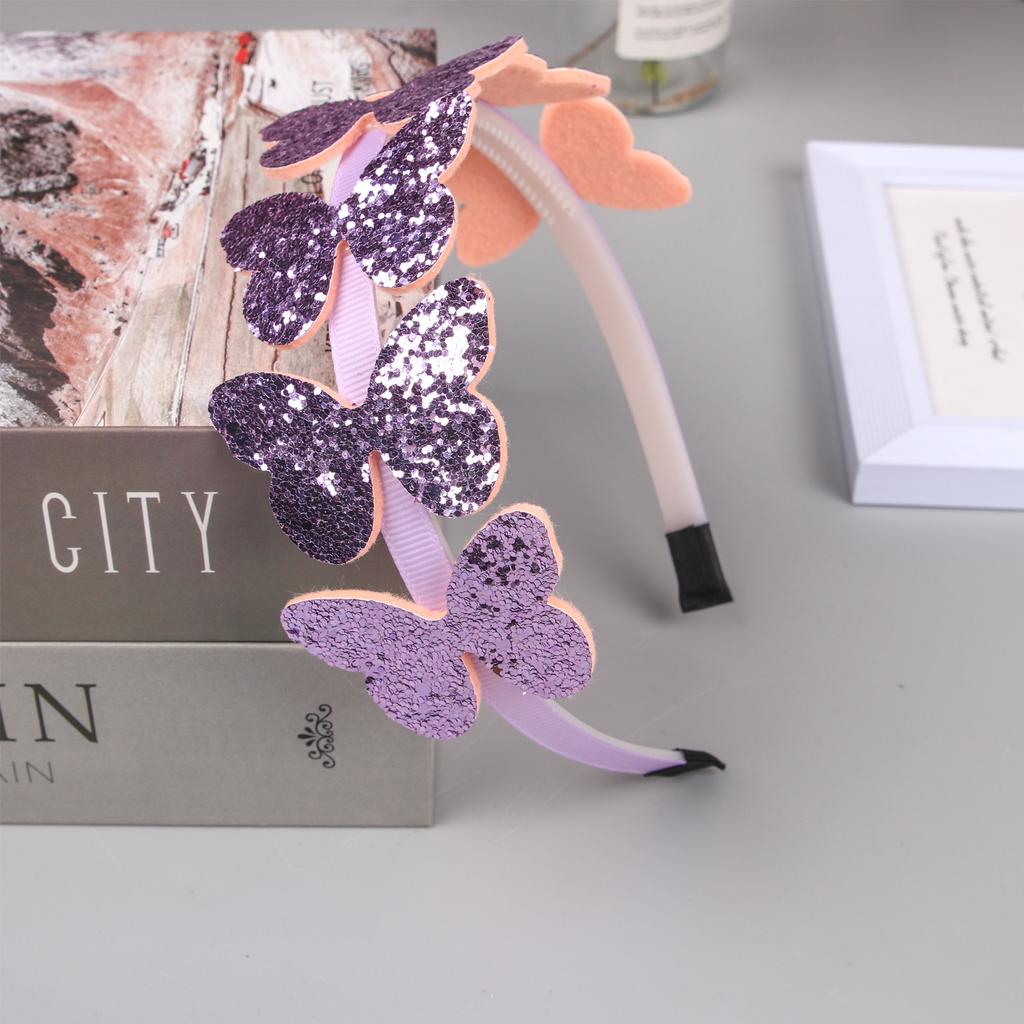 1PC Butterfly Headbands for Girls Cute Glitter Butterfly Hairbands Children Kids Hair Accessories