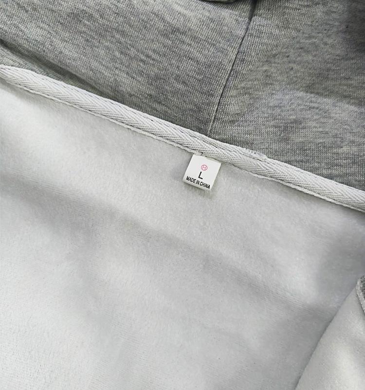 Women's Oversize Milk Apricot Zipper Hoodie - Heavyweight Fish Scale Cardigan for Early Autumn