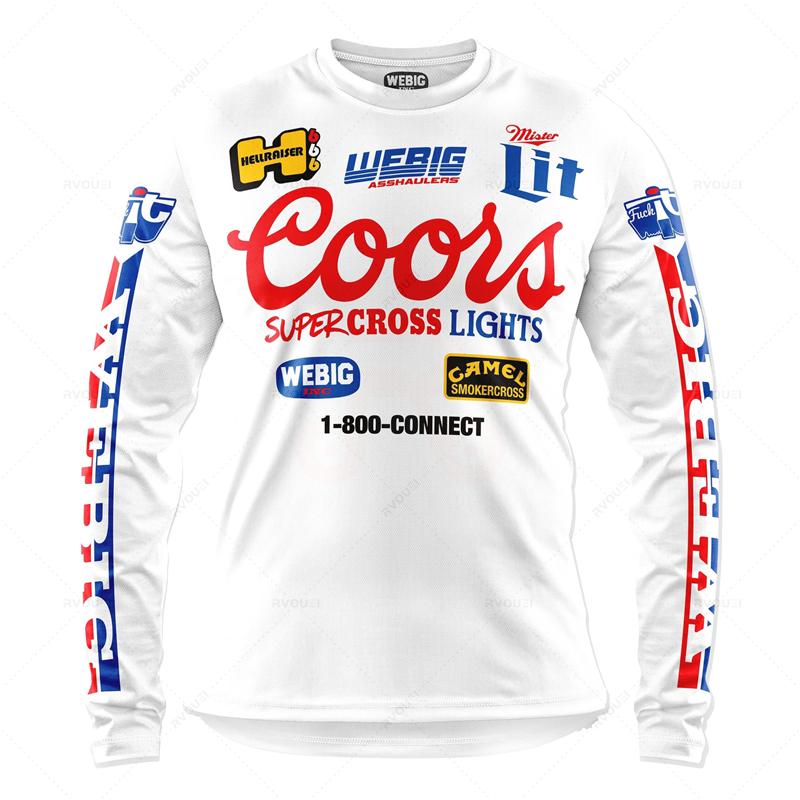 2023 Motorcycle Mountain Bike Jersey MTB Offroad Bicycle Locomotive Shirt Cross Country Enduro Camping Fishing Hunting Clothes