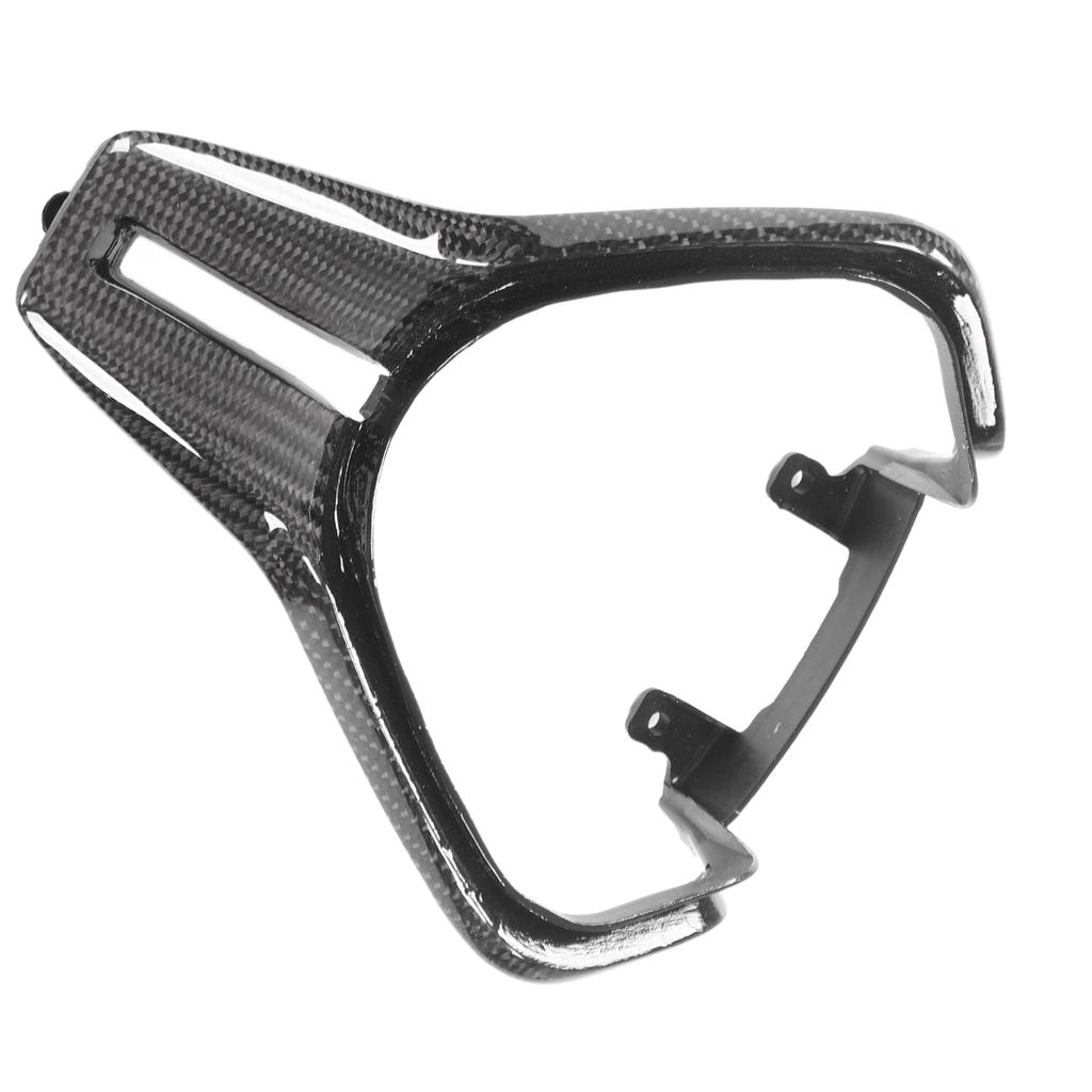 Steering Wheel Frame Panel Carbon Fiber Overlay Decoration Trim Replacement for Infiniti Q50 Q60 Glossy
